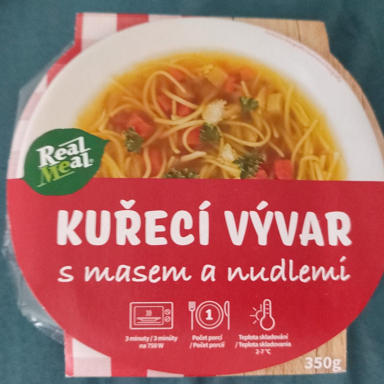 Fotografie - Kuřecí vývar s masem a nudlemi Real Meal