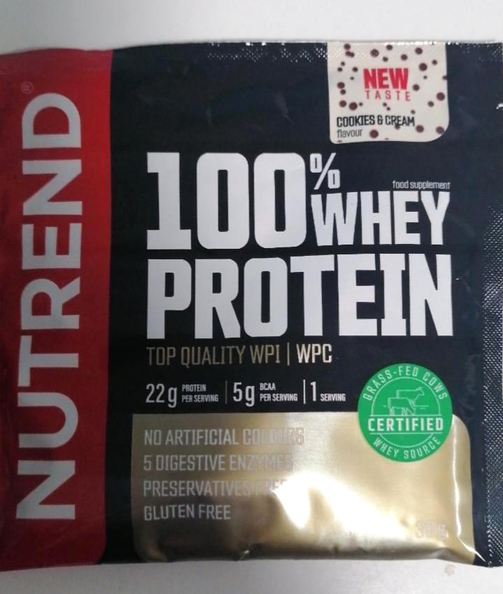 Fotografie - 100% whey protein cookies & cream Nutrend