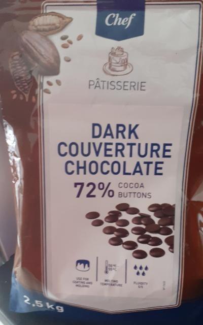 Fotografie - Čokoládové čočky hořká čokoláda 72% Metro Chef