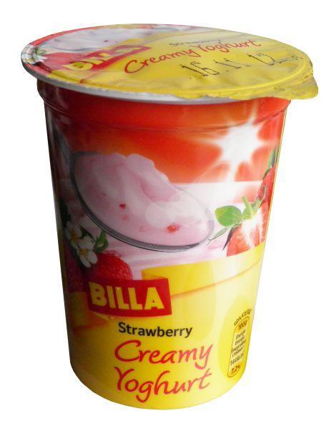 Fotografie - smetanový jogurt jahoda Billa