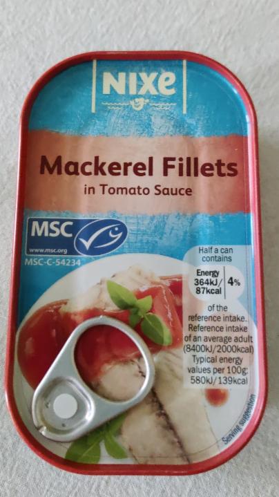 Fotografie - Mackerel fillets in Tomato sauce Nixe