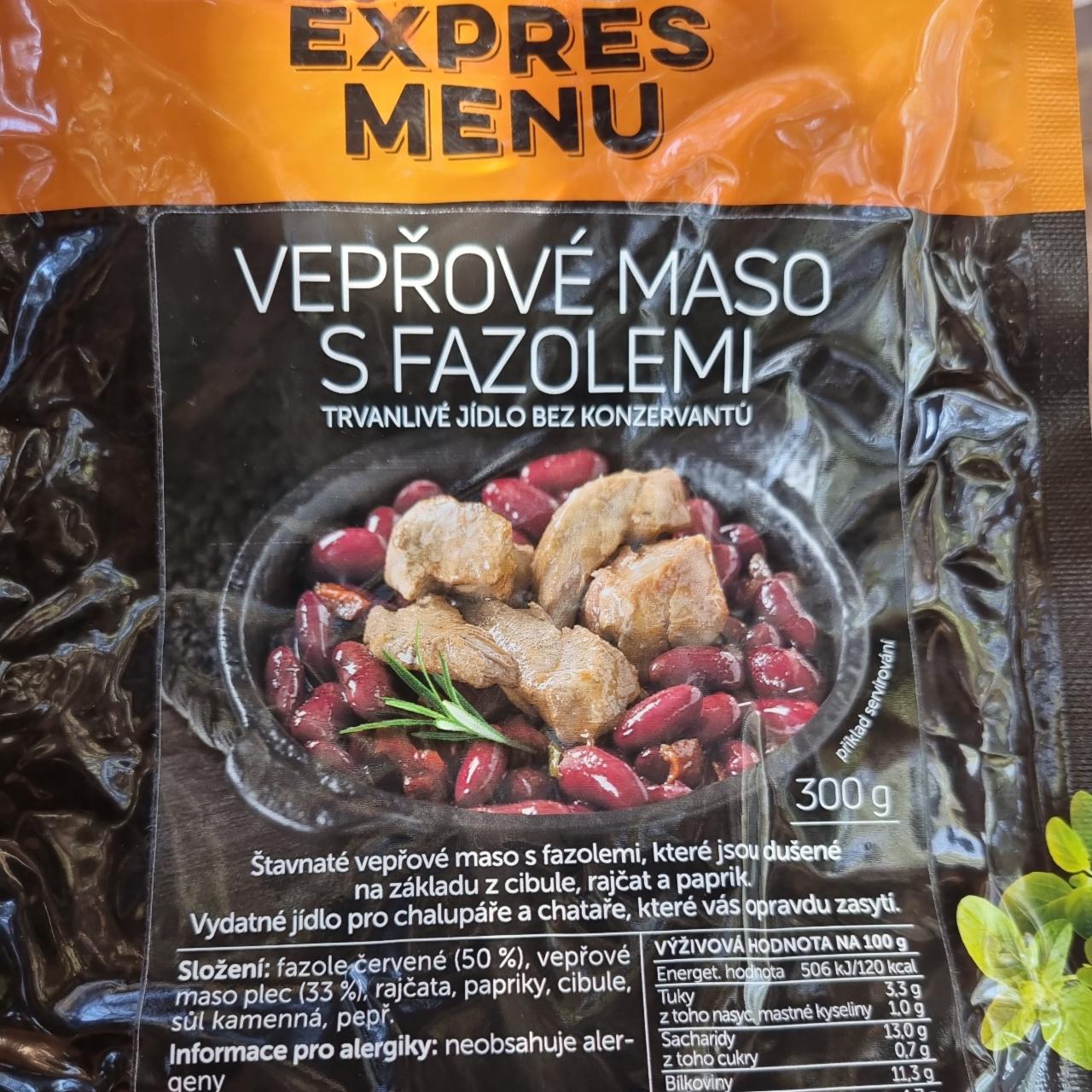 Fotografie - Vepřové maso s fazolemi Expres menu