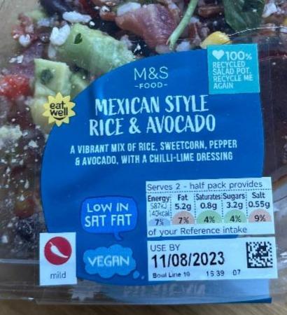 Fotografie - Mexican Style Rice & Avocado M&S Food