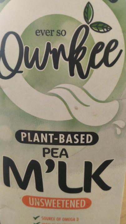 Fotografie - Plant-Based Pea M'lk Unsweetened Qwrkee