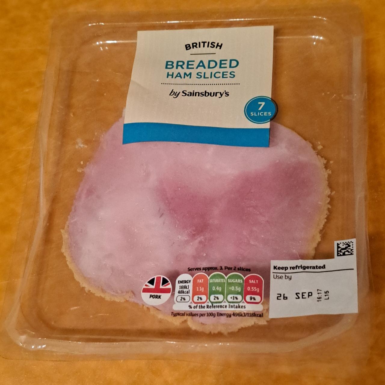 Fotografie - British Breaded Ham slices by Sainsbury's
