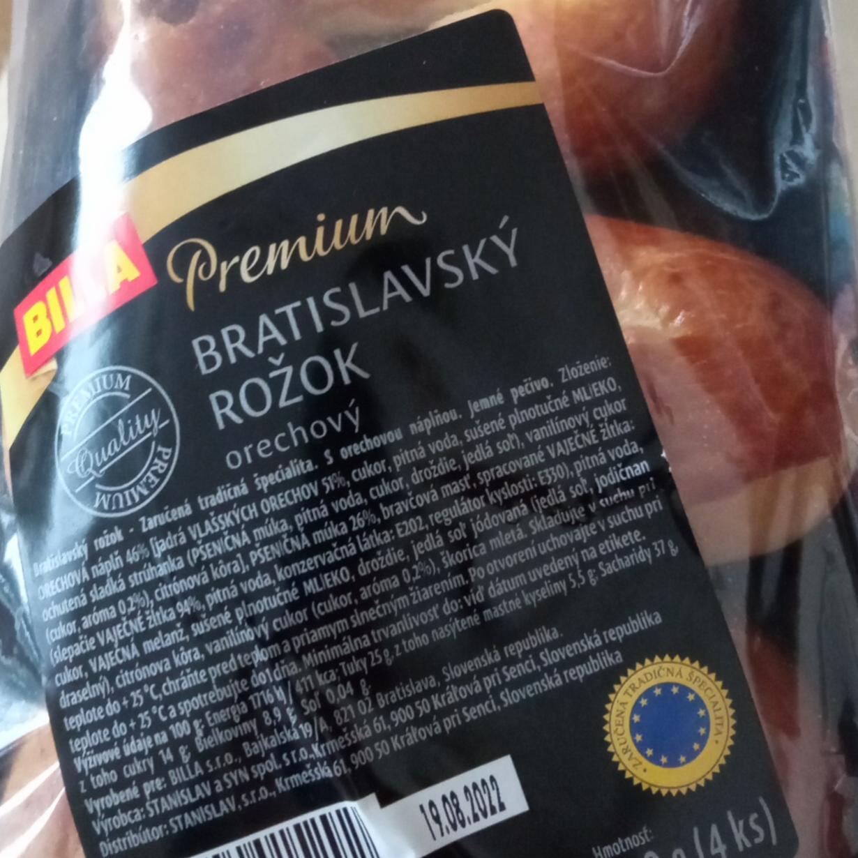 Fotografie - Premium Bratislavský rožok orechový Billa