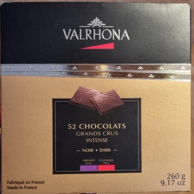 Fotografie - 52 Chocolats grands crus intense Noir Valrhona