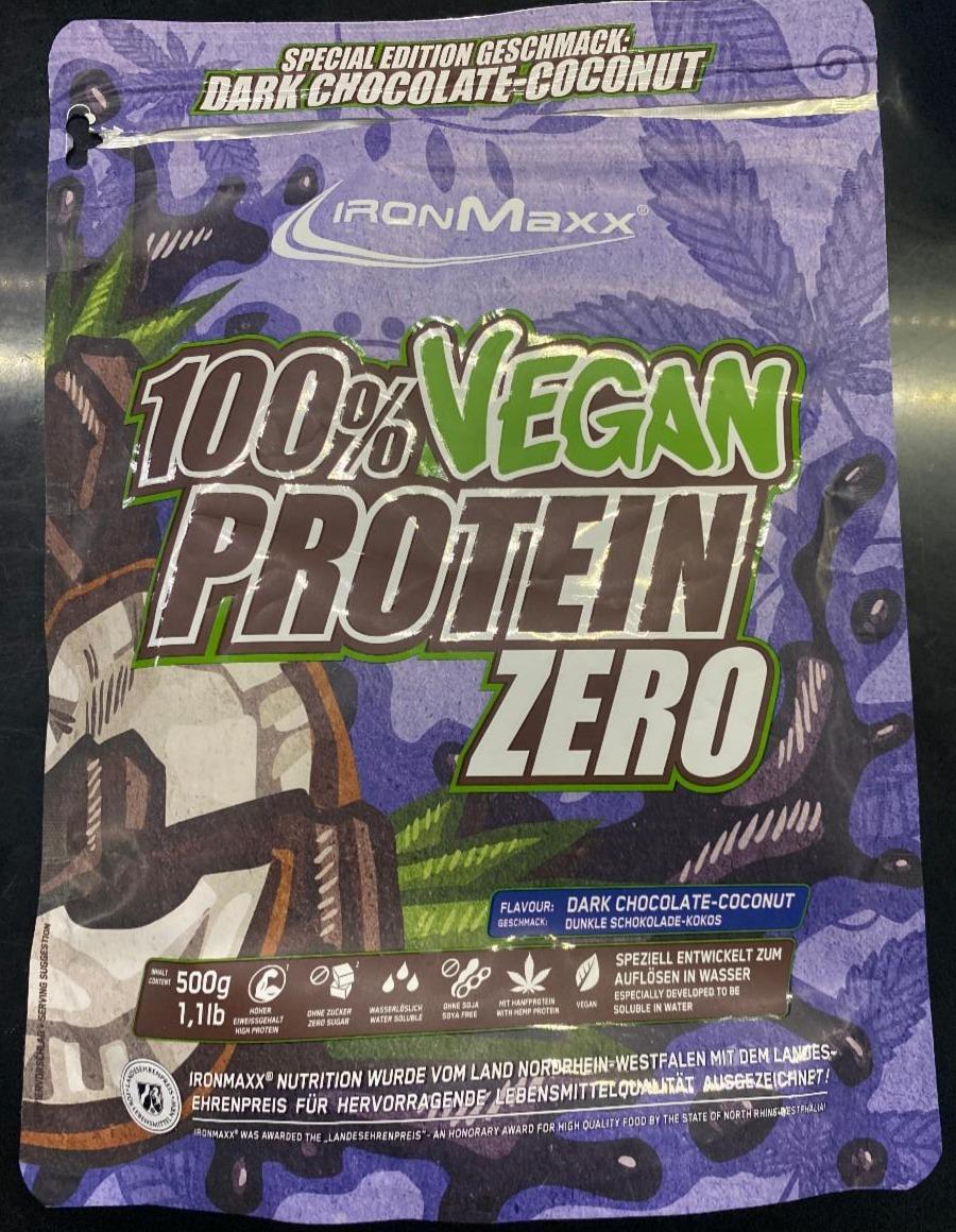 Fotografie - 100% Vegan Protein Zero Dark Chocolate-Coconut IronMaxx