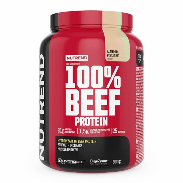 Fotografie - 100% beef protein almond + pistachio (mandle + pistácie) Nutrend