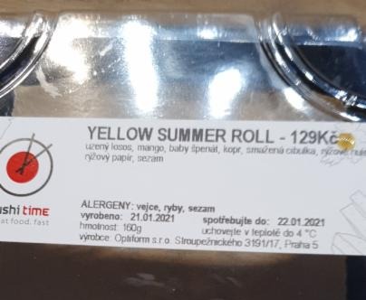 Fotografie - Yellow Summer roll Sushi Time