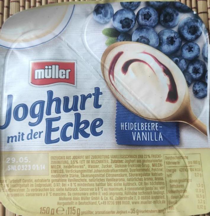 Fotografie - jogurt mít der Ecke heidelbeere-vanilla