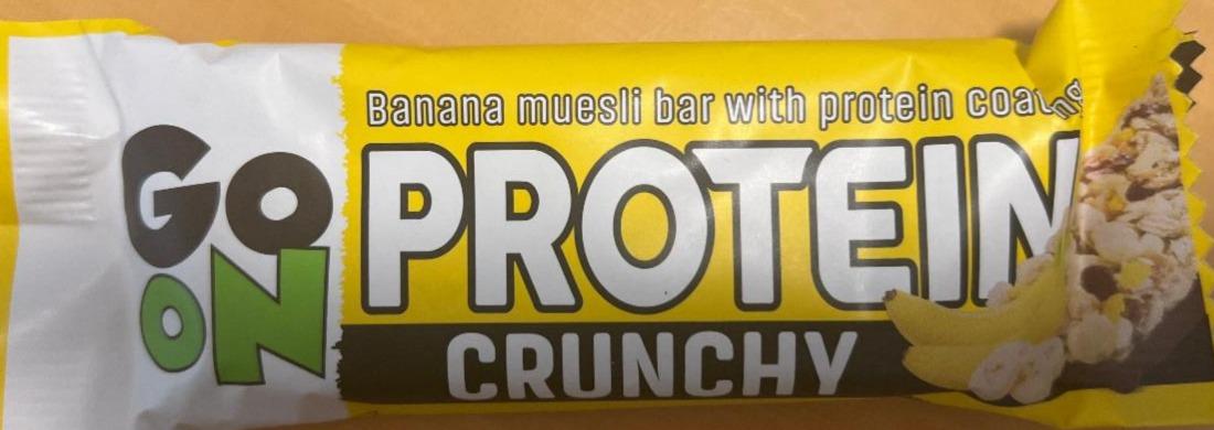 Fotografie - Protein Crunchy Banana muesli bar with protein coating Go On!