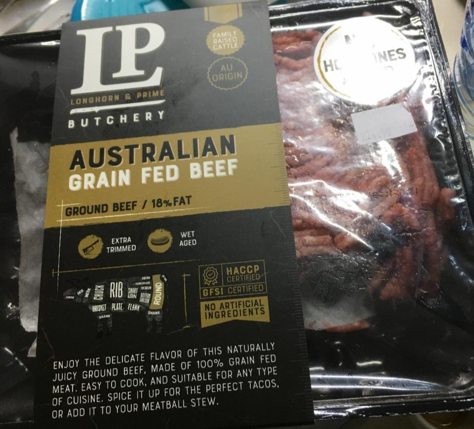 Fotografie - Australia Grain Fed Ground Beef 18% fat LP Longhorn & Prime Butchery