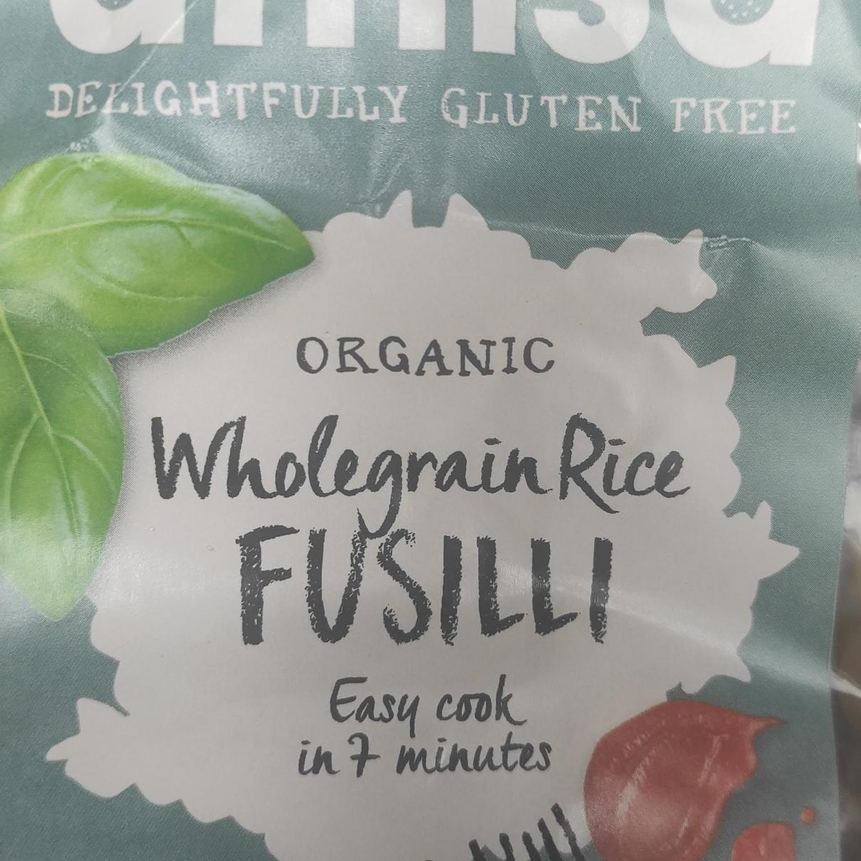 Fotografie - Organic wholegrain rice fusilli Amisa