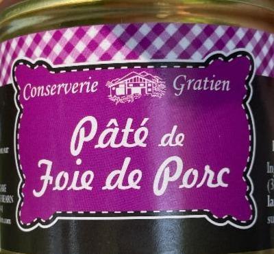 Fotografie - Paté de Foie de Porc Conserverie Gratien
