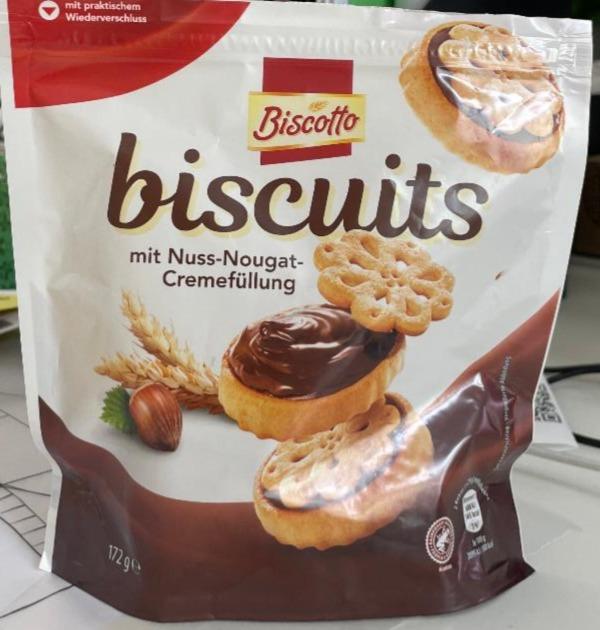 Fotografie - Biscuits mit Nuss-Nougat-Cremefüllung Biscotto
