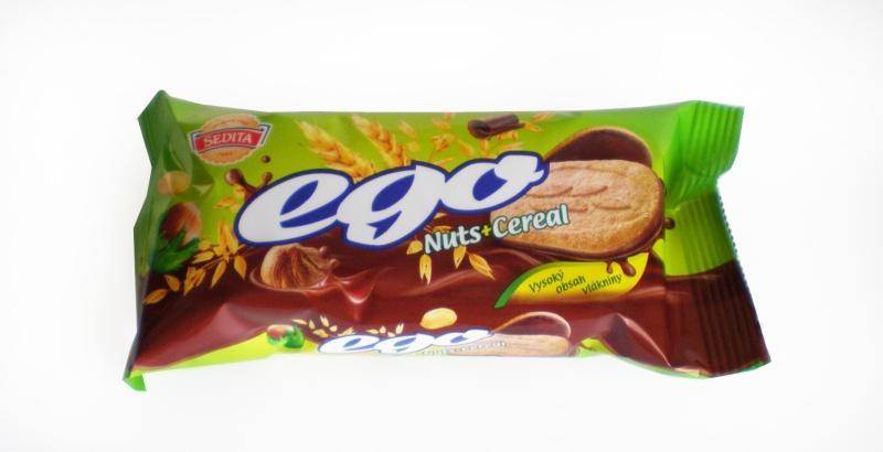 Fotografie - Ego nuts cereal sušenky s čoko polevou