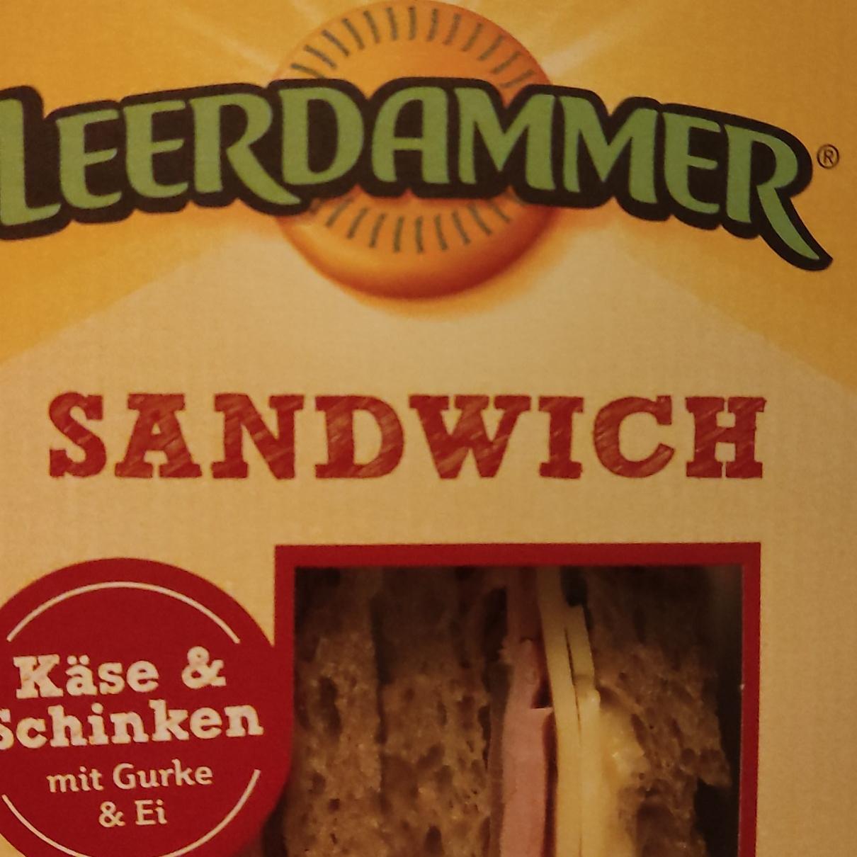Fotografie - Sandwich Käse & Schinken mit Gurke & Ei Leerdammer