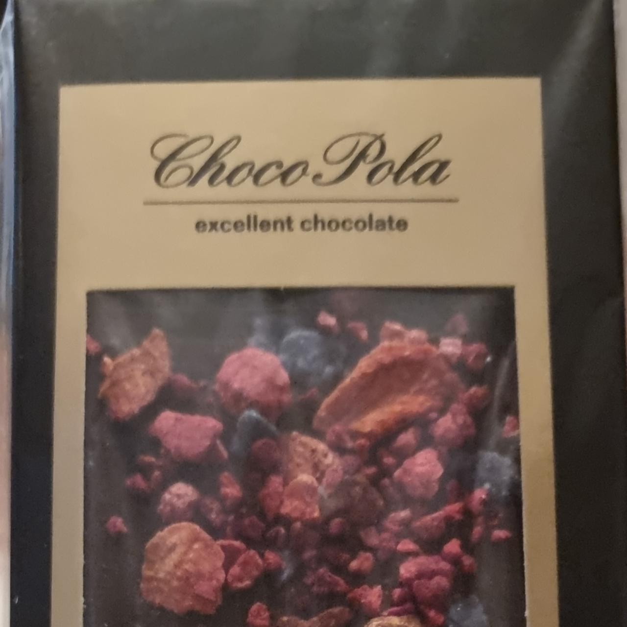Fotografie - Hořká čokoláda Malina, Kandovaná fialka, Jahoda Choco Pola