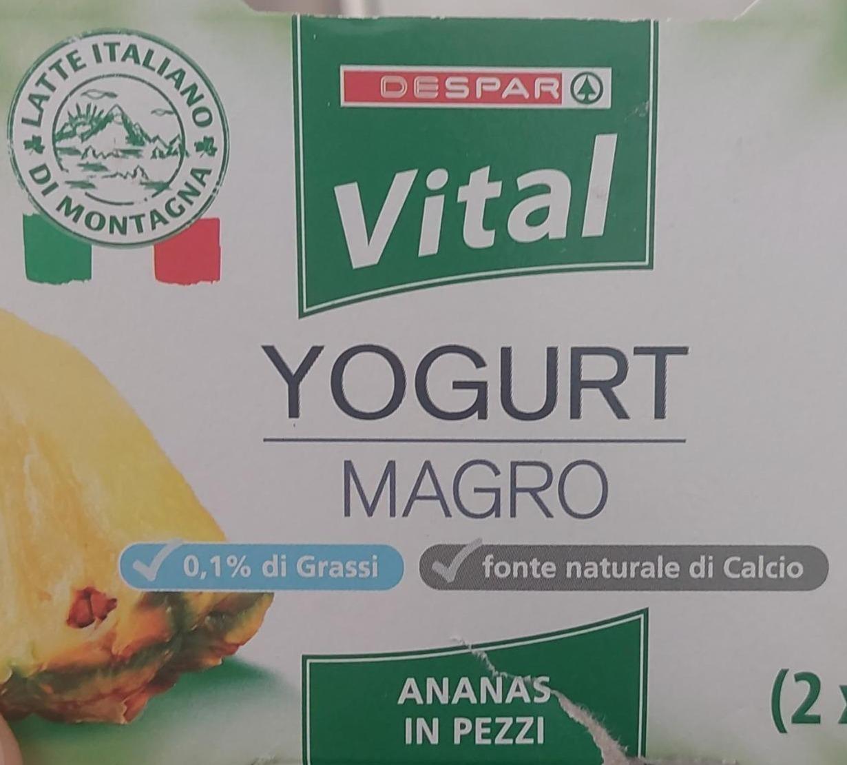 Fotografie - Vital Yogurt Magro Ananas in Pezzi DeSpar