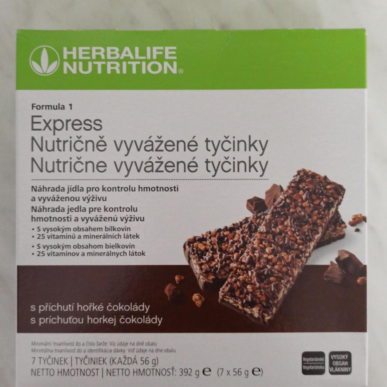 Fotografie - Express Nutričně vyvážené tyčinky s příchutí hořké čokolády Herbalife Nutrition