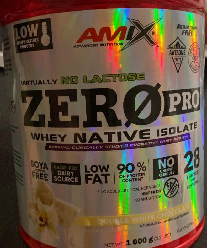 Fotografie - ZeroPro Protein Creamy Double White Chocolate Amix Nutrition