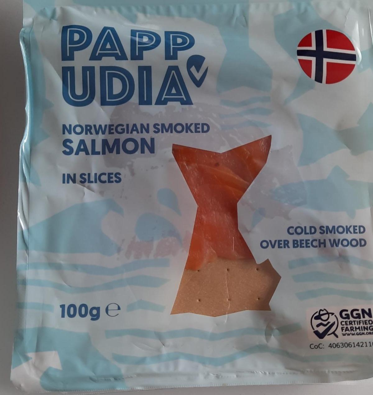 Fotografie - Norwegian Smoked Salmon in slices Pappudia