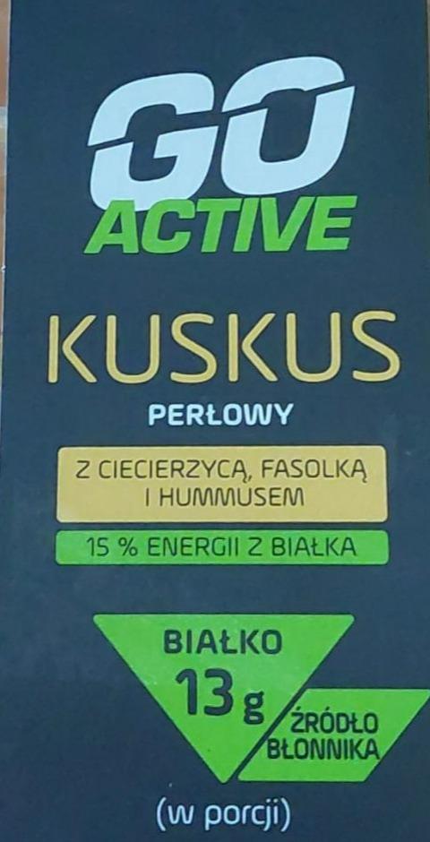 Fotografie - Kuskus perlowy z ciecierzyca, fasolka i hummusem Go Active