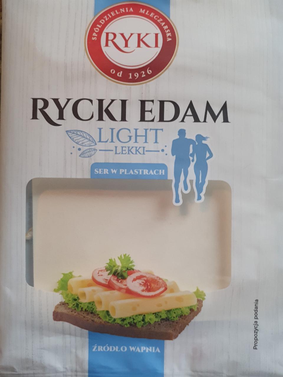 Fotografie - Rycki Edam light ser w plastrach Ryki