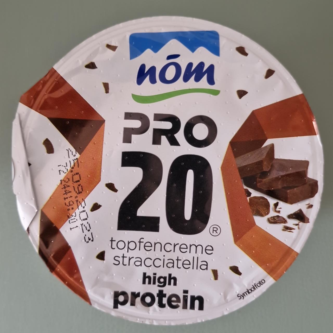 Fotografie - Pro 20 topfencreme stracciatella high protein Nóm