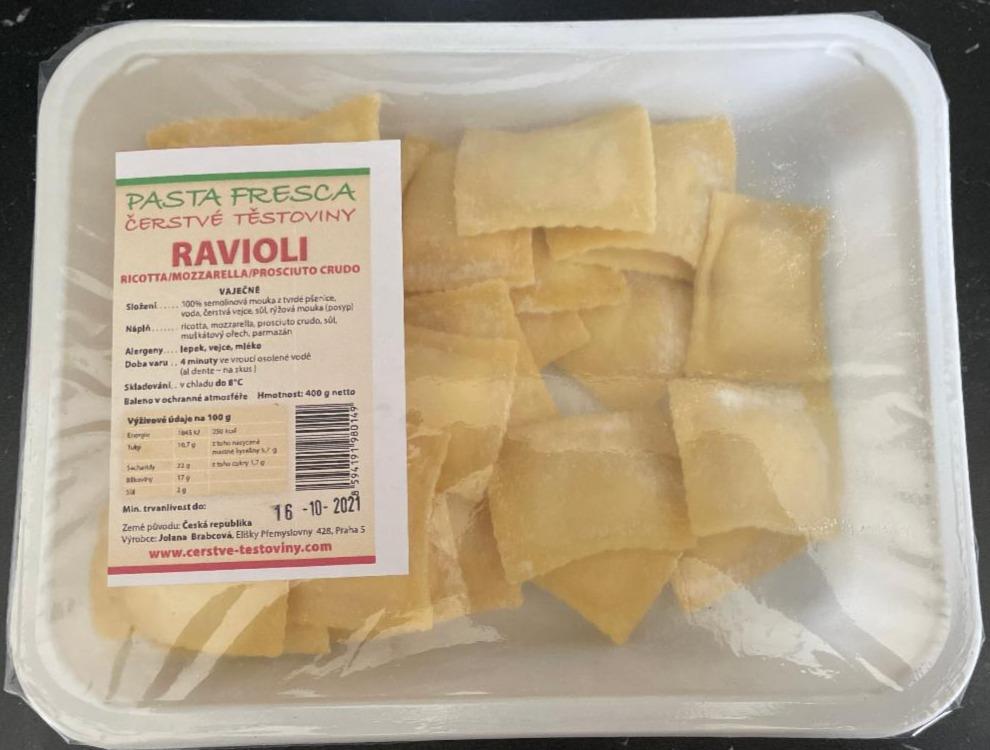 Fotografie - Ravioli ricotta, mozzarella, prosciuto crudo Pasta fresca