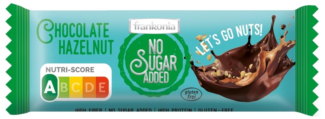 Fotografie - Chocolate Hazelnut No sugar added protein bar Frankonia