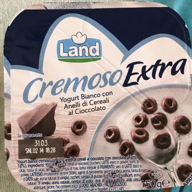 Fotografie - Cremoso Extra Yogurt Bianco con Anelli di Cereali al Cioccolato Land