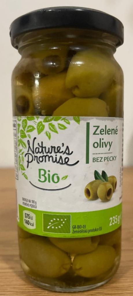Fotografie - Bio Zelené olivy bez pecky Nature's Promise
