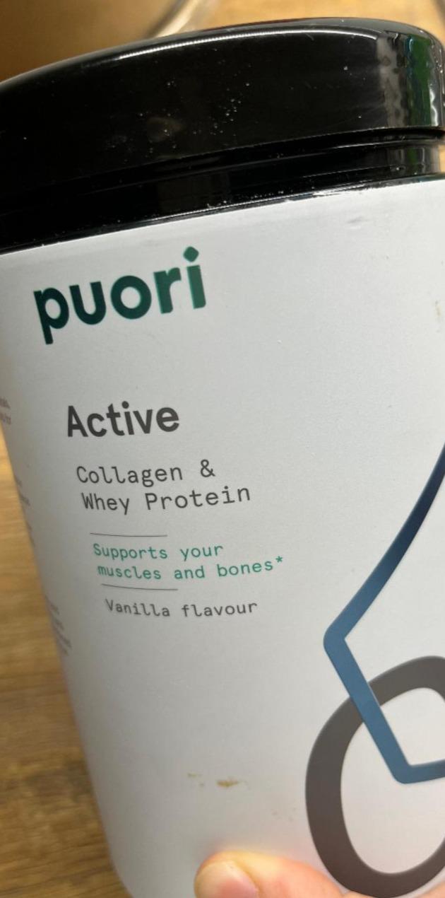 Fotografie - Active Collagen & Whey protein Vanilla flavour Puori