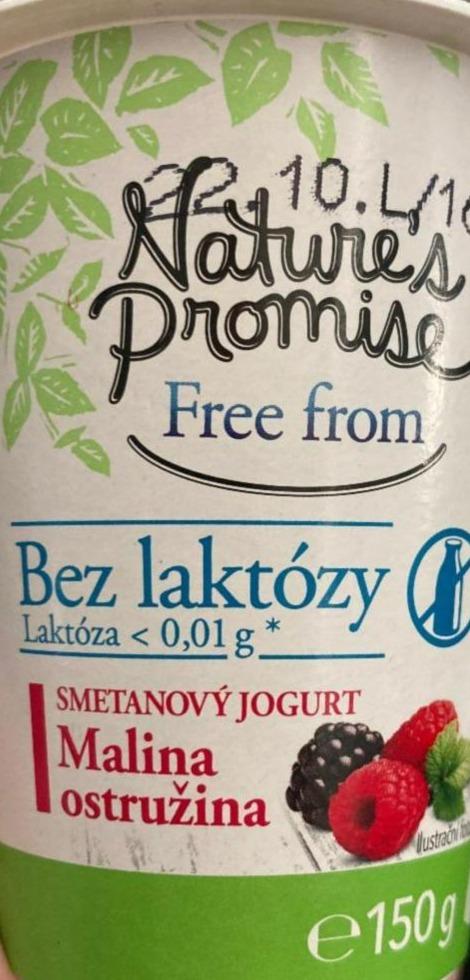 Fotografie - Smetanový jogurt bez laktózy malina ostružina Nature's Promise