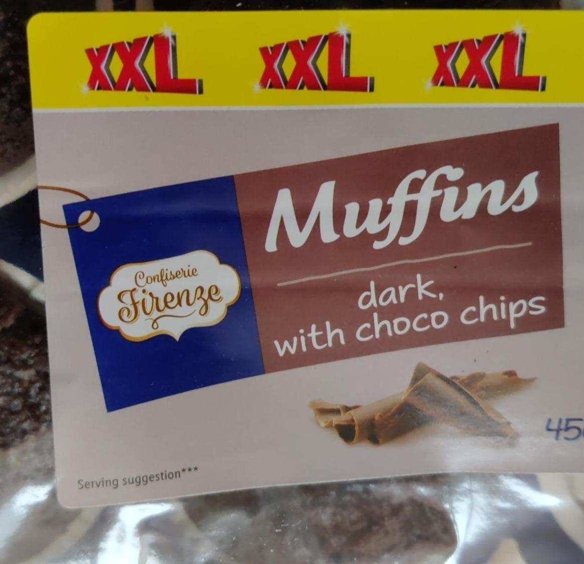 Fotografie - Muffins dark, with choco chips Confiserie Firenze