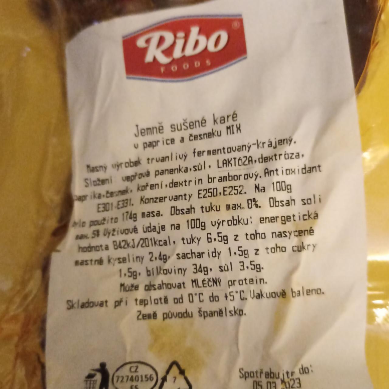 Fotografie - Jemně sušené karé v paprice a česneku MIX Ribo foods