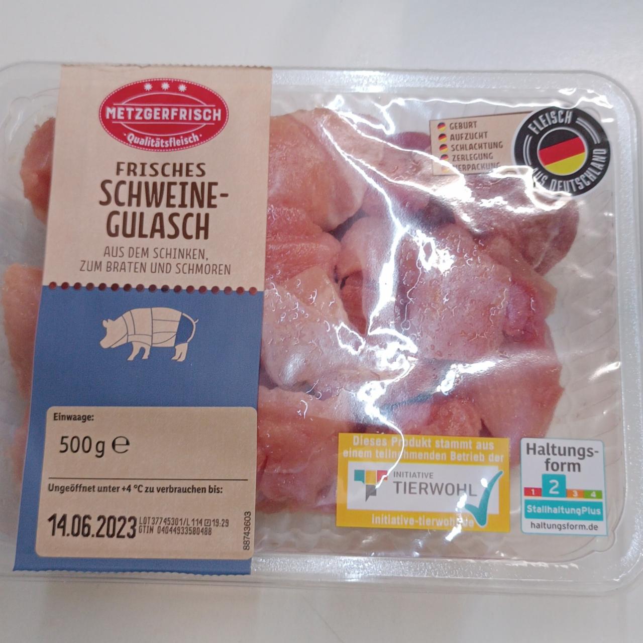 Fotografie - Frisches Schweine-Gulasch Metzgerfrisch
