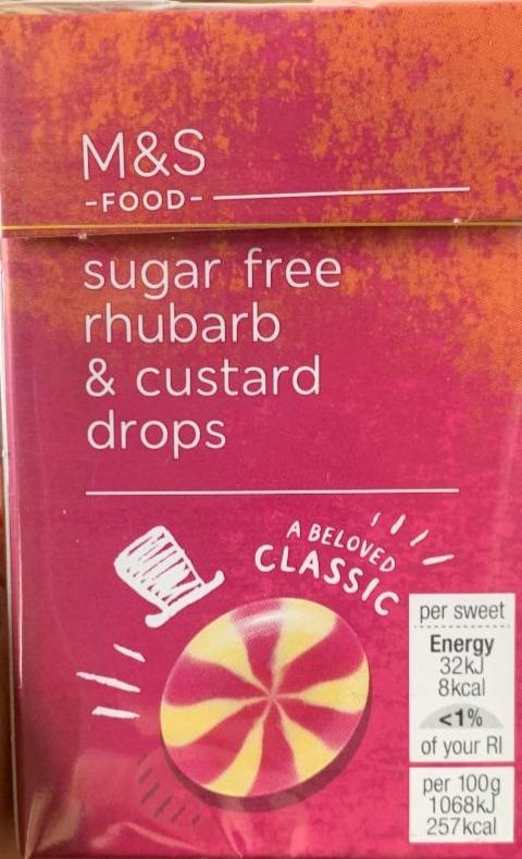 Fotografie - sugar free rhubarb and custard drops M&S Food