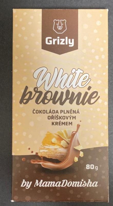 Fotografie - White Brownie Čokoláda plněná oříškovým krémem by MamaDomisha Grizly
