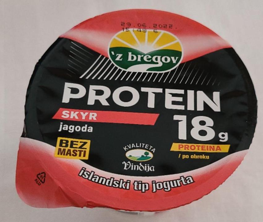 Fotografie - Protein Skyr jagoda-islandski tip jogurta Z bregov