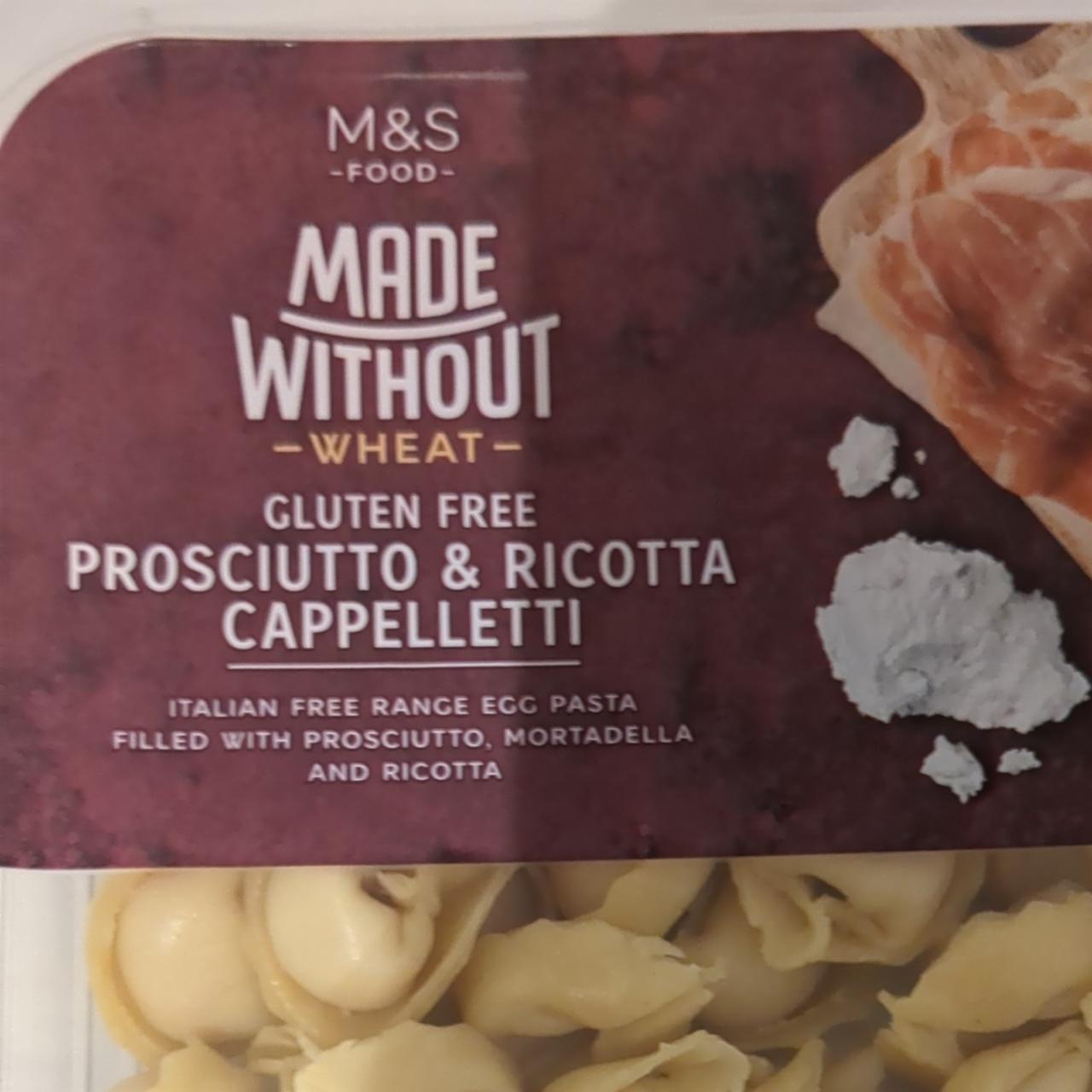 Fotografie - Gluten free prosciutto & ricotta cappelletti M&S Food