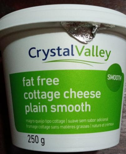 Fotografie - Fat Free Cottage Cheese Plain Smooth Crystal Valley