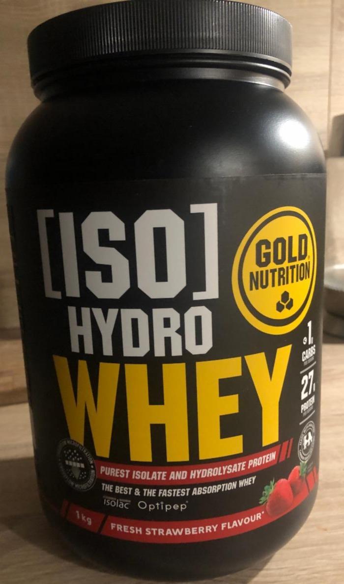 Fotografie - Iso Hydro Whey Fresh Strawberry Flavour Gold Nutrition