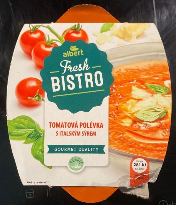 Fotografie - Krémova tomatová polévka s italským sýrem Fresh Bistro Albert 