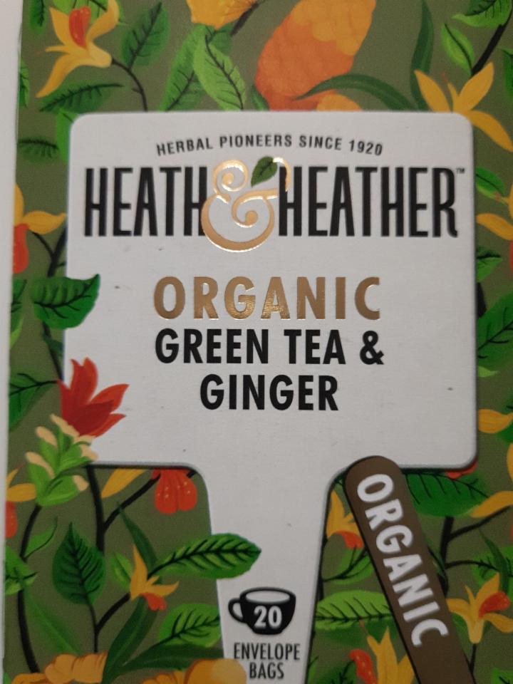 Fotografie - Organic green tea & ginger Heath & Heather