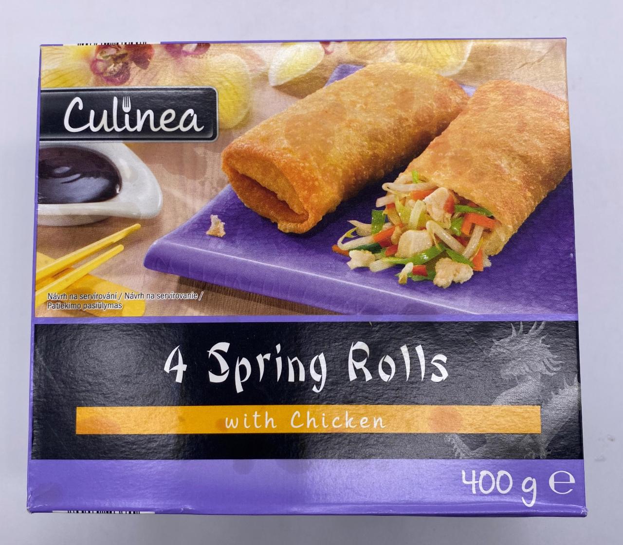 Fotografie - 4 Spring Rolls with chicken Culinea