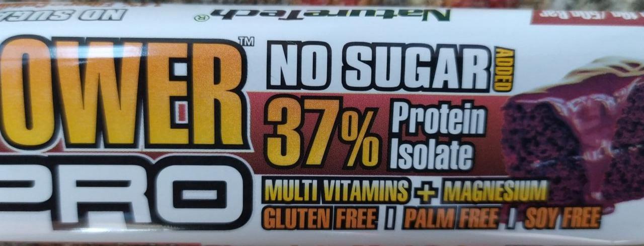 Fotografie - Power Pro 37% Protein Isolate Bar Chocolate No Sugar NatureTech