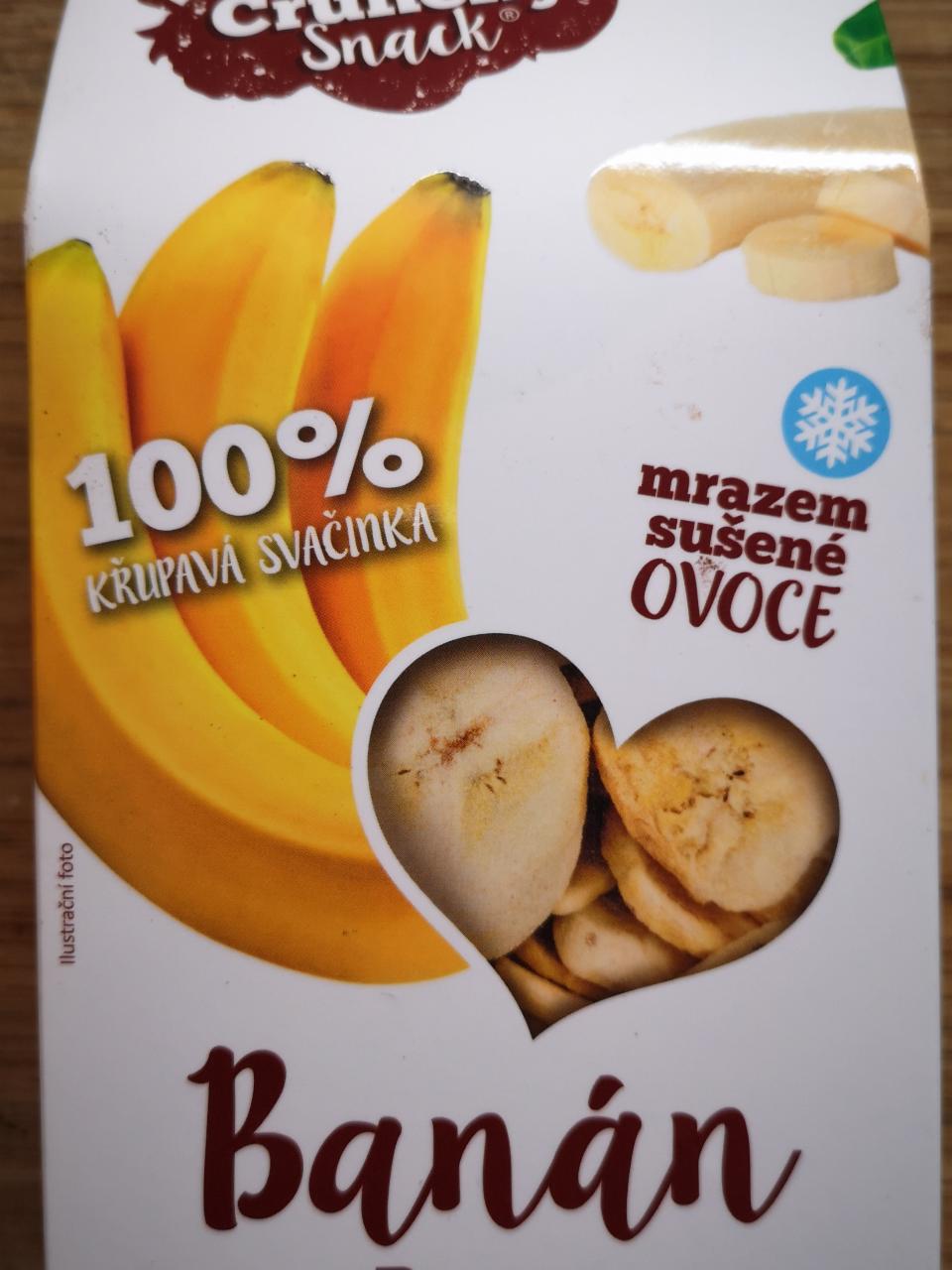 Fotografie - Mrazem sušené plátky banánů Crunchy Snack